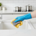 Rubber Household Gloves Blue for Kitchen Cleaning