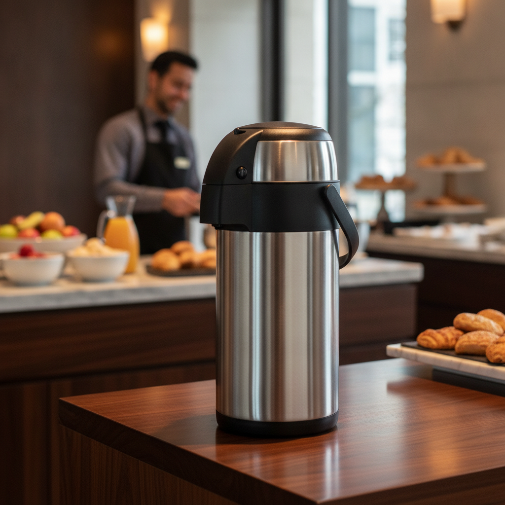 Stainless Steel Pump Action Airpot 3L for Self-Service Stations