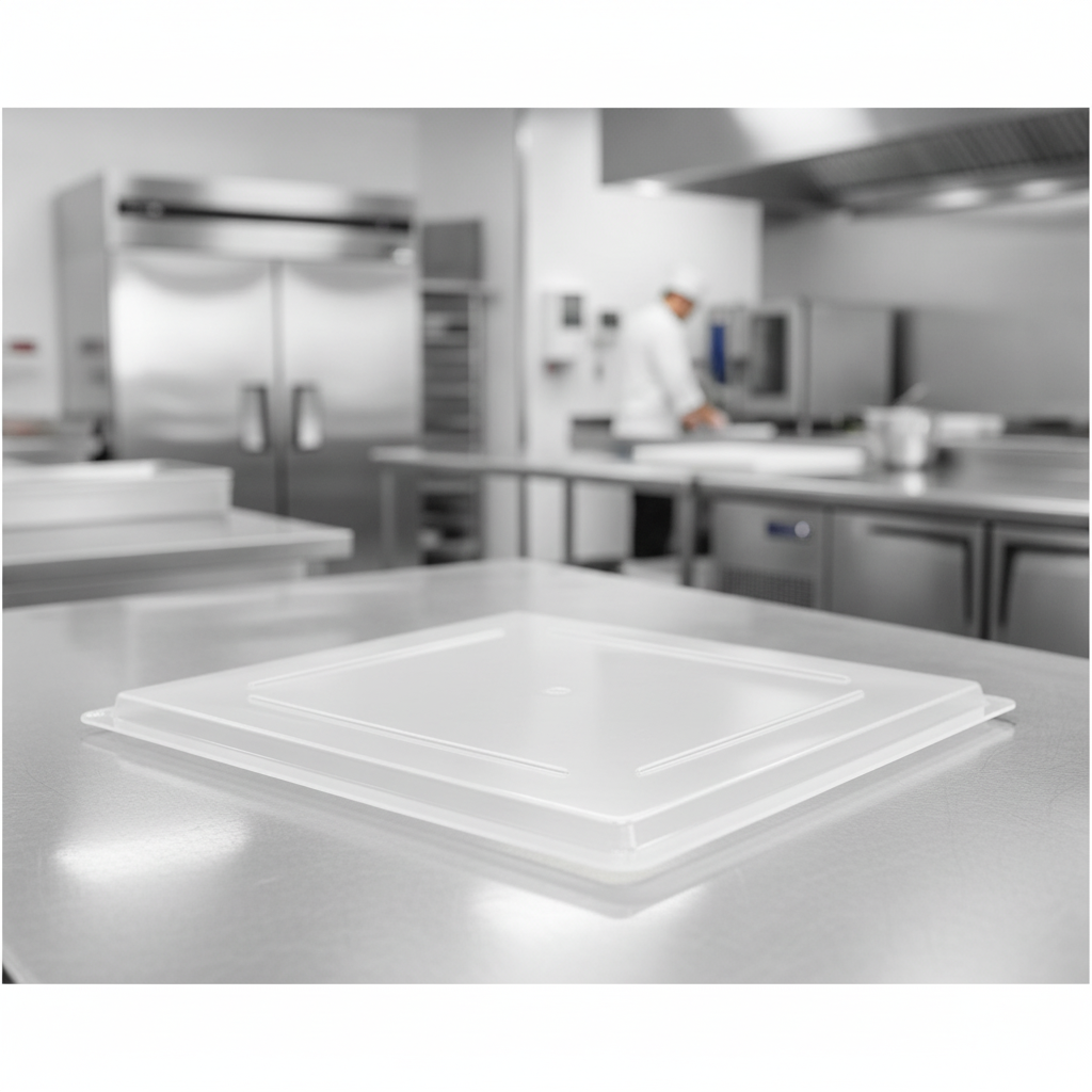 Large Polycarbonate Food Container Lid for Commercial Catering