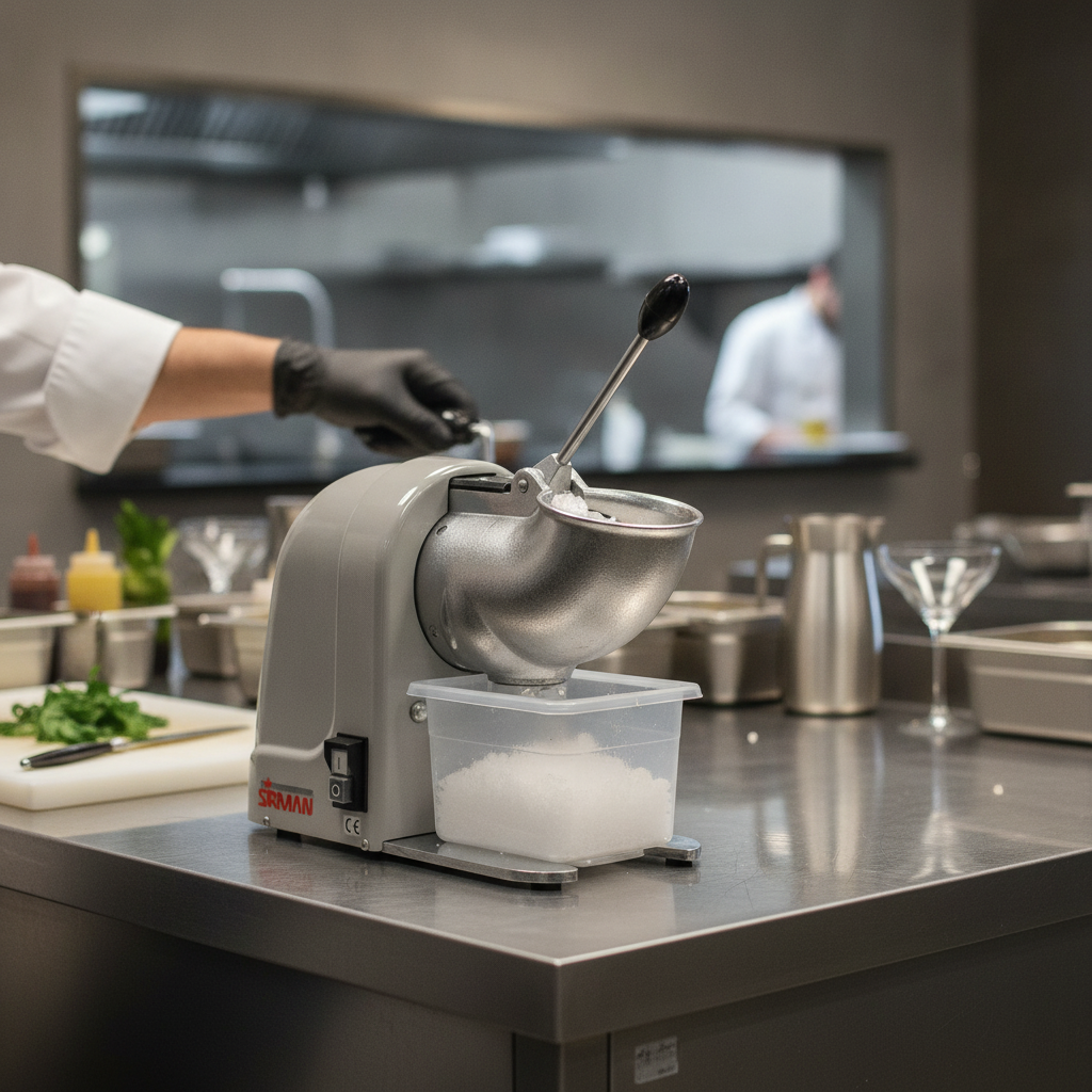 Aluminium and Stainless Steel Electric Ice Crusher 50kg/hr for Catering