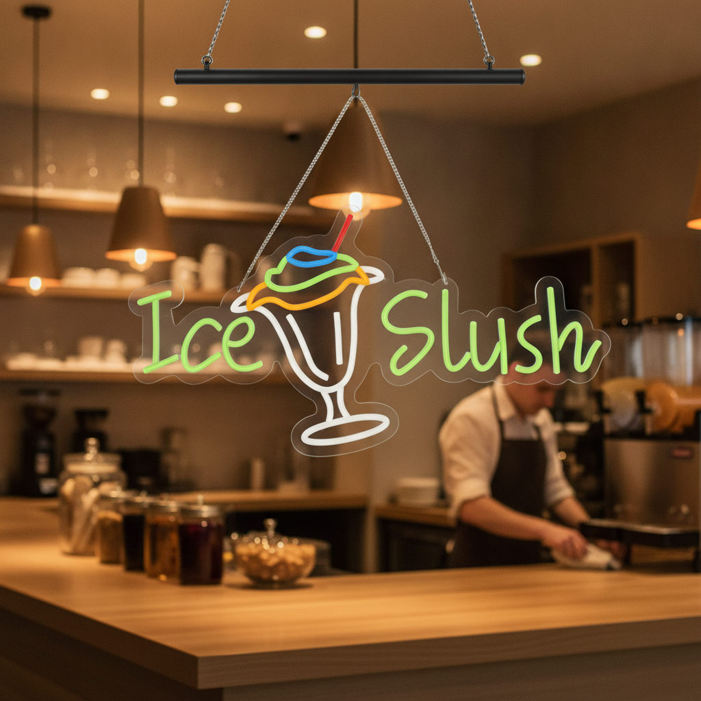 LED Neon Style Light-Up Sign for Restaurants & Cafés