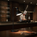 Metal Black Table Lamp with Adjustable Shade 120x17.7mm for Home & Office