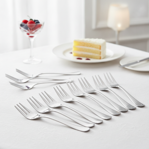 18/10 Stainless Steel Cake Forks 150(L)mm Stresa for Elegant Dining (Pack of 12)