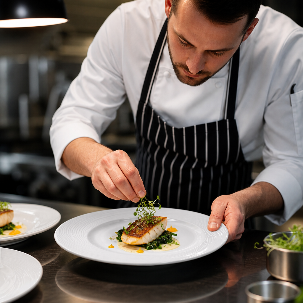 Plates 320mm Porcelain for Professional Catering (Pack of 6)