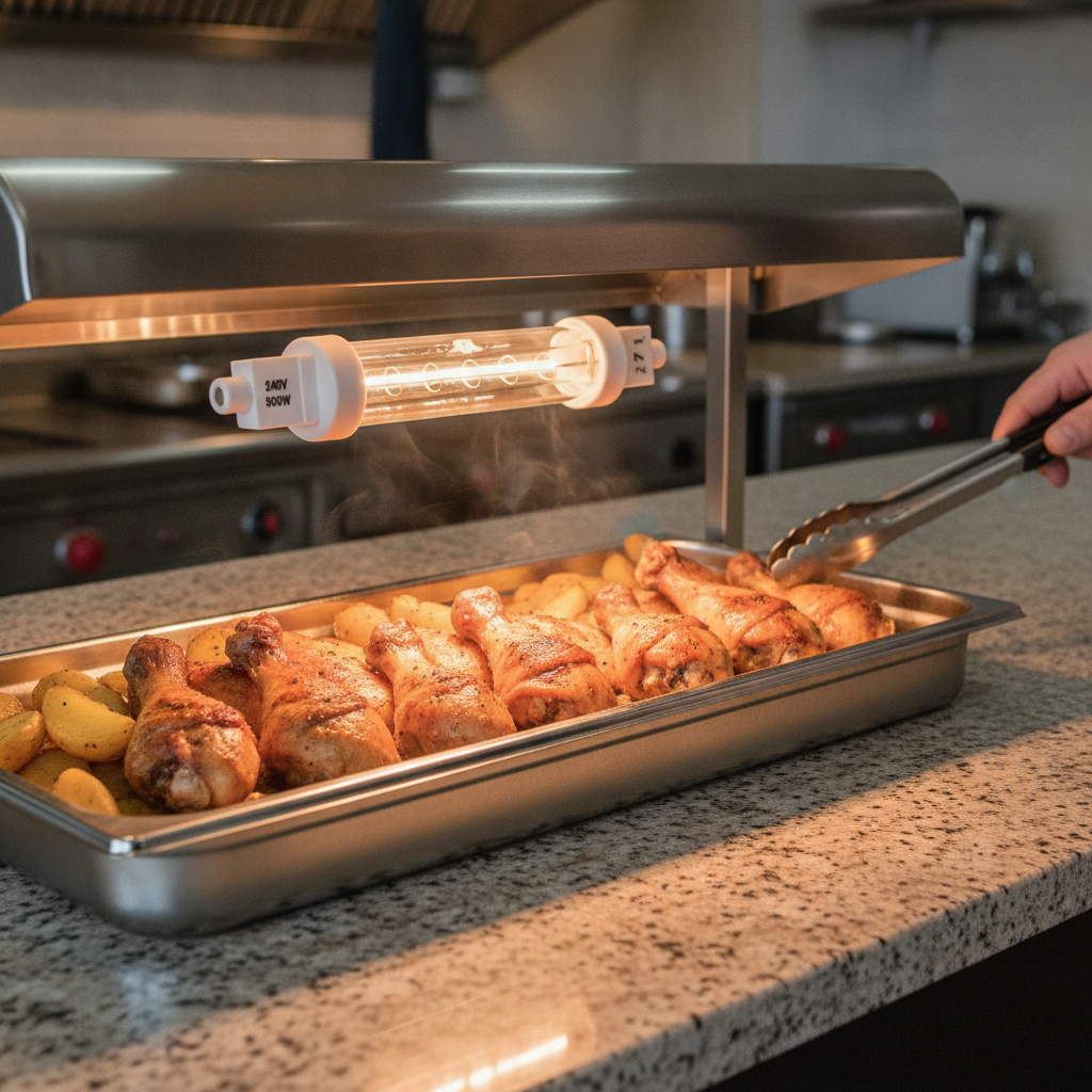 Jacketed Quartz Heat Bulb 300W for Keeping Food Warm