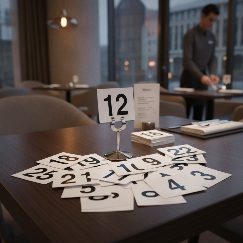 Plastic Table Number Inserts 95mm x 105mm for Efficient Order Tracking (Pack of 25)