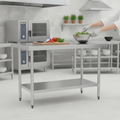 430 Stainless Steel Prep Table 1200mm for Food Preparation
