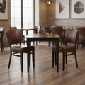 Rubber Wood Dining Table with 2 Chairs 750mm for Hospitality Settings