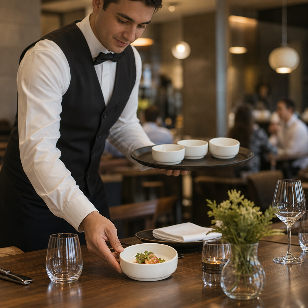 Bone China Stackable Bowls 120mm for Hotels & B&Bs
