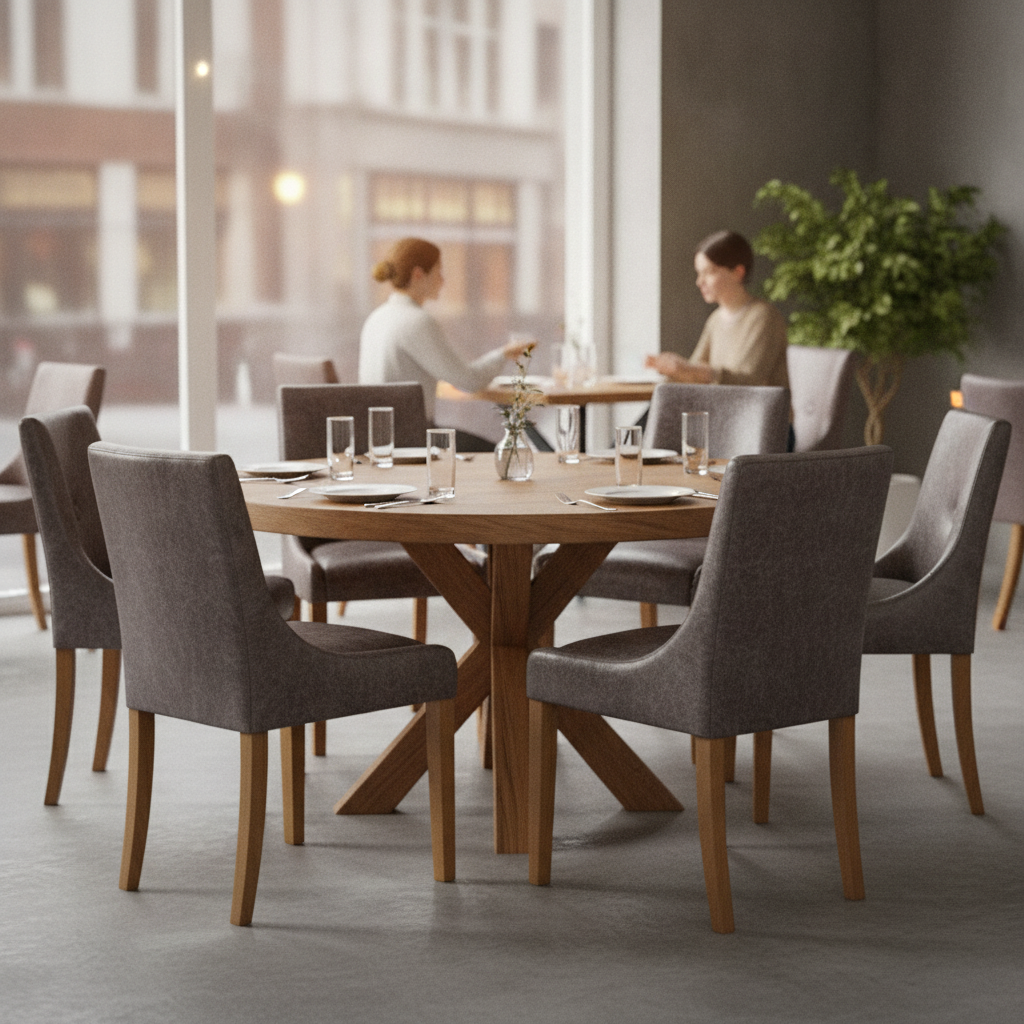 Rubber Wood Bath Dining Chair 870x460mm for Restaurants & Cafés (Pack of 6)