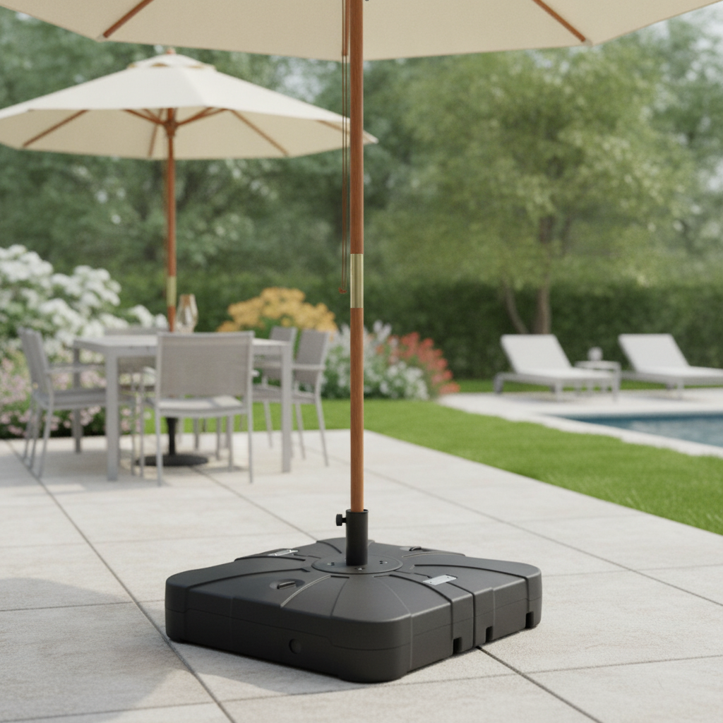 Heavy Duty HDPE Water Fill Parasol Base 100kg for Outdoor Use