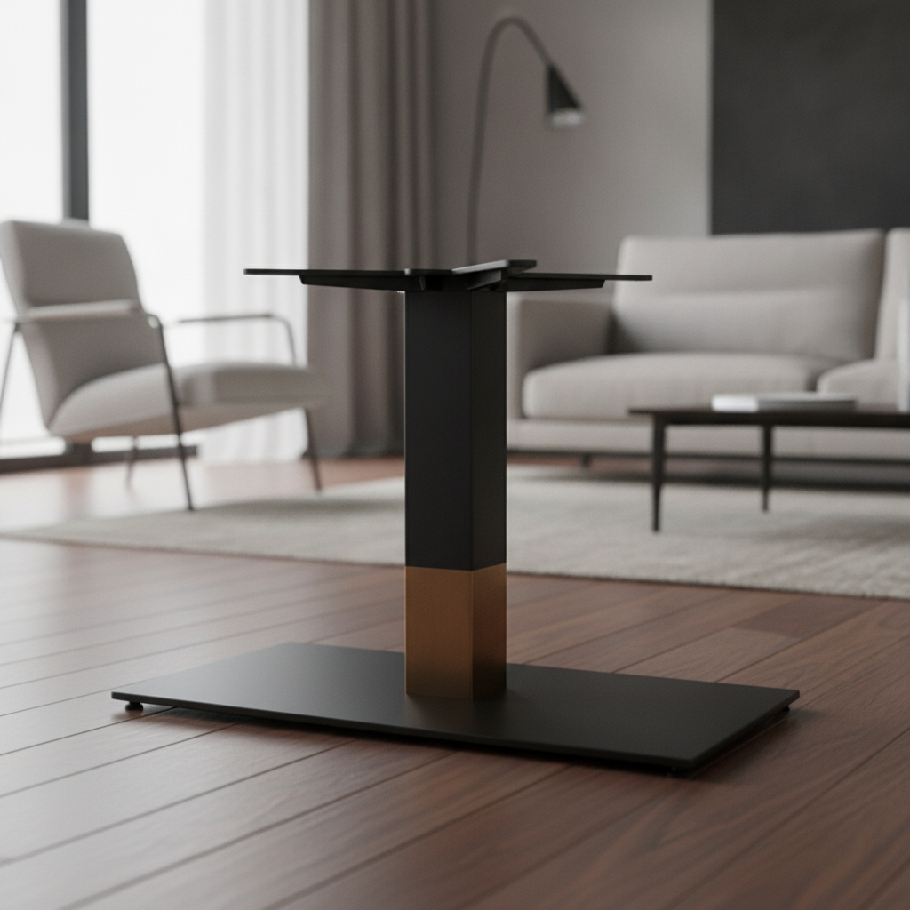 Steel Rectangular Coffee Table Base Black 600x400mm for Indoor Use