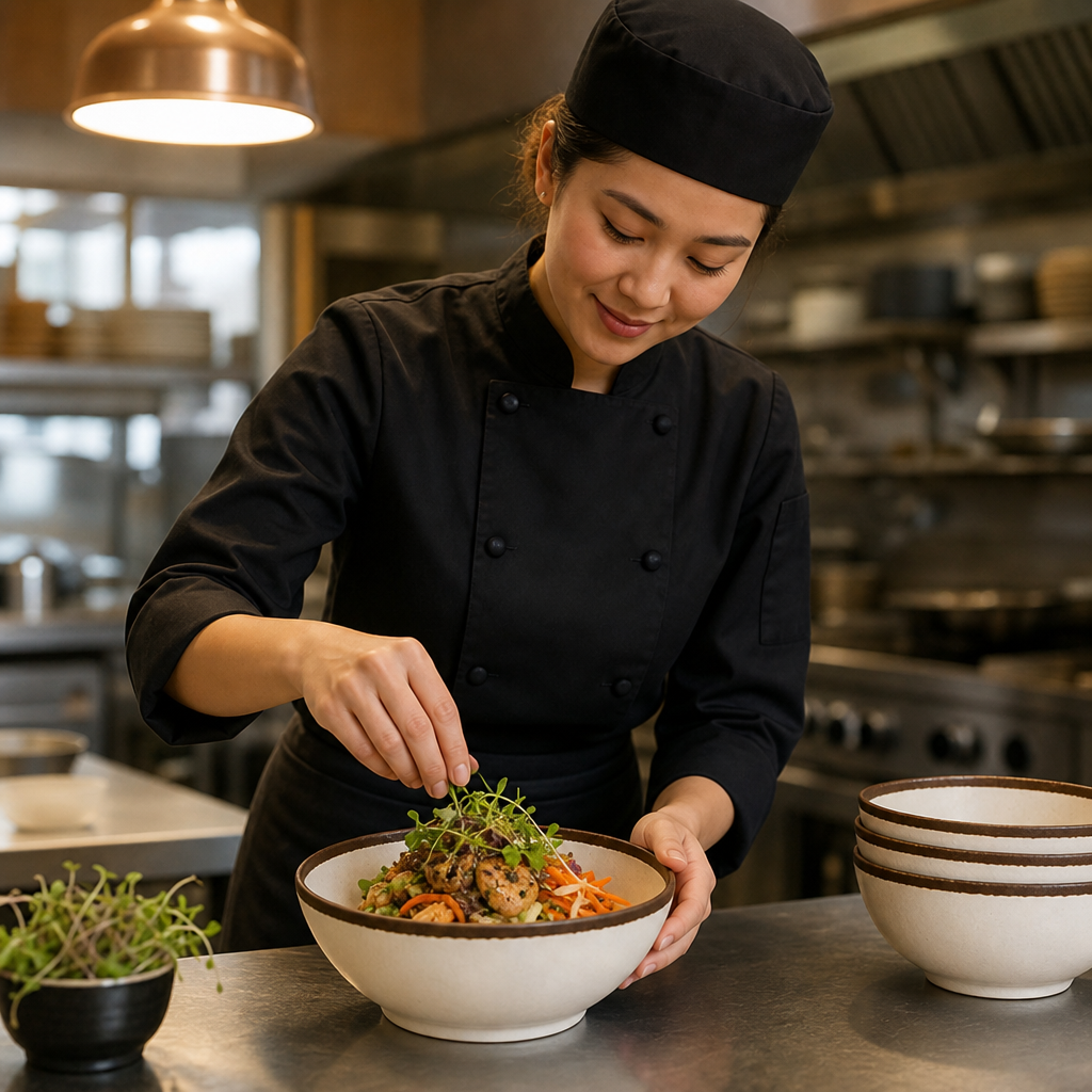 Durable Melamine Bowl 160mm with Cream Finish for Food Service