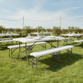 High Density Polyethylene Folding Table 6ft with Benches for Outdoor Events