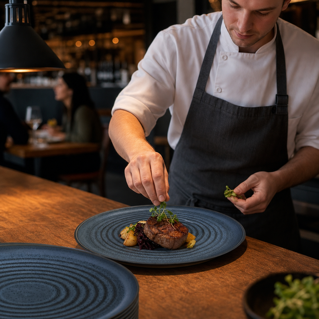 Plates 232mm Porcelain for Rustic Dining (Pack of 12)