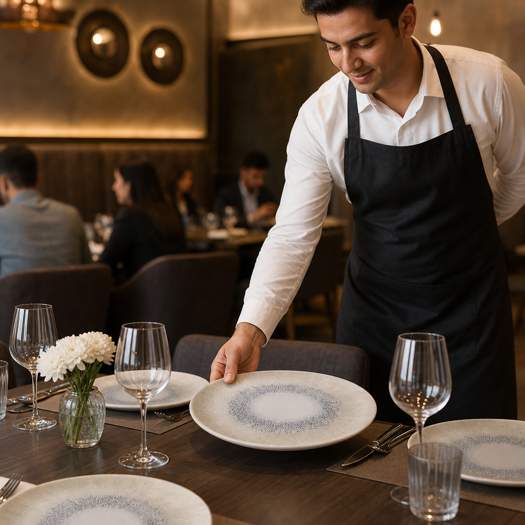Coupe Plates 288mm Grey Vitrified Ceramic for Dining (Pack of 12)
