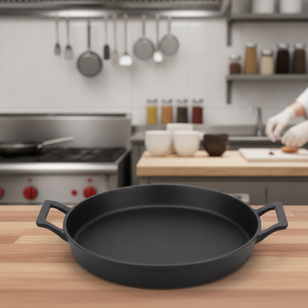 Cast Iron Round Eared Dish 200mm for Oven-to-Table Service