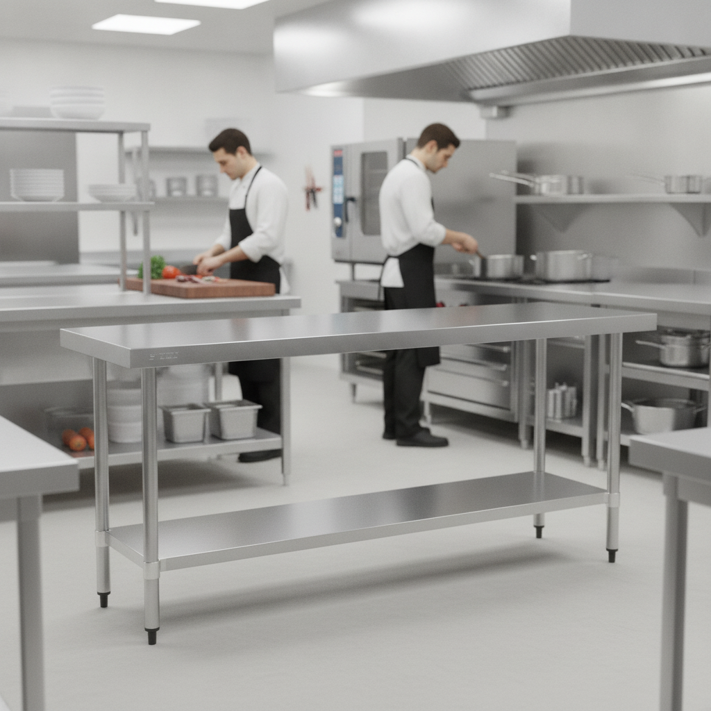 Stainless Steel Prep Table 1800mm for Back-of-House Use