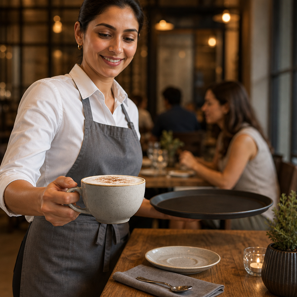 Super Vitrified Ceramic Grey Cappuccino Cups 280ml for Tabletop Use (Pack of 12)