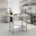 304 Stainless Steel Chopping Board Table 900x600mm for Professional Kitchens