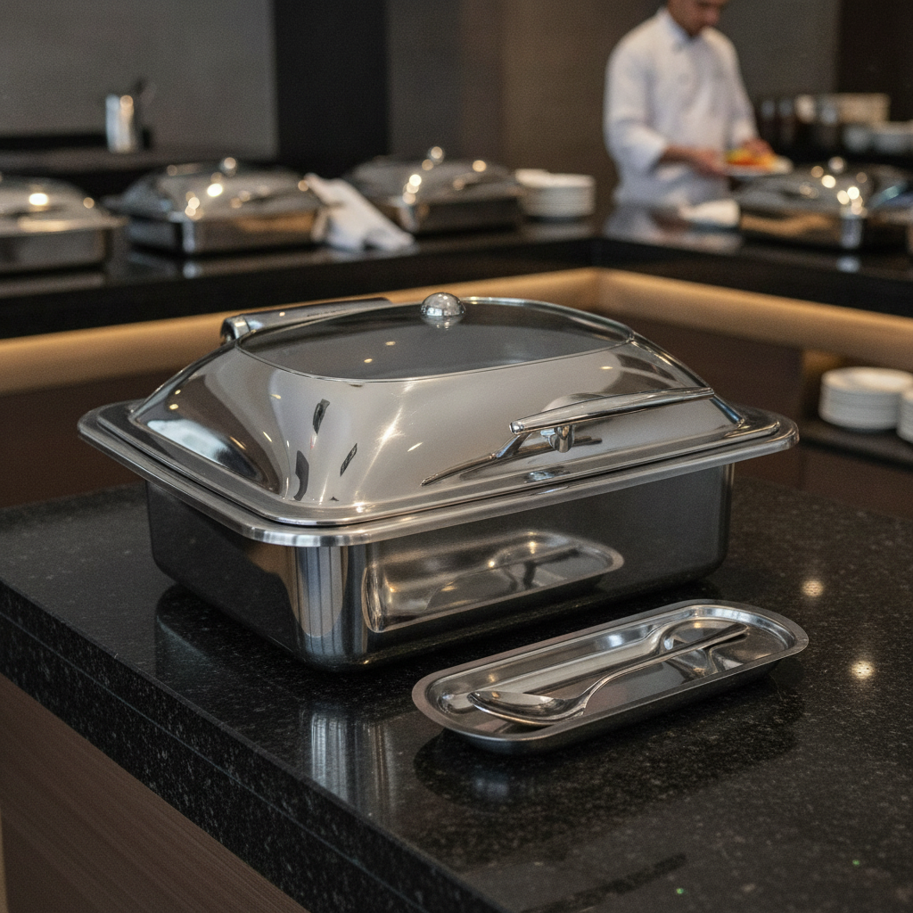 304 Stainless Steel Induction Chafer 1/2 GN for Buffet Services