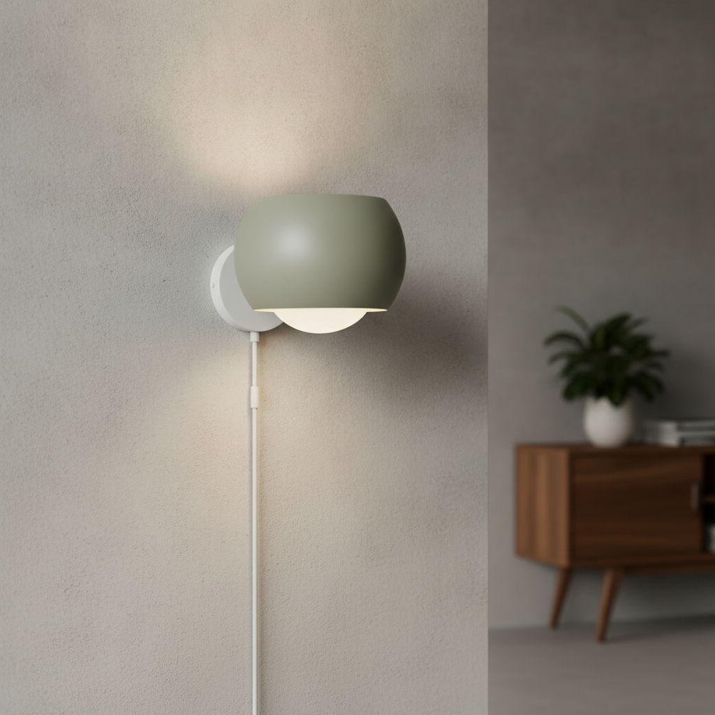 Metal Wall Light with 360° Rotatable Shade for Home Décor