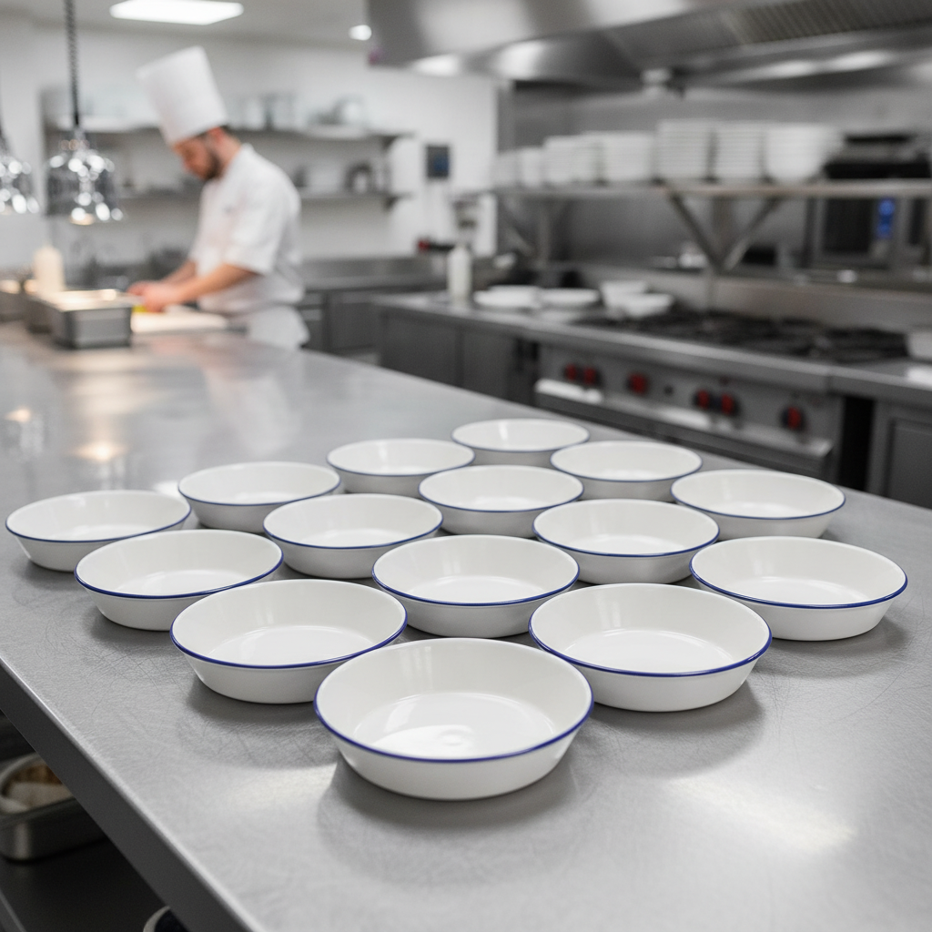Super Vitrified Ceramic Round Pie Dishes 135mm for Catering (Pack of 12)