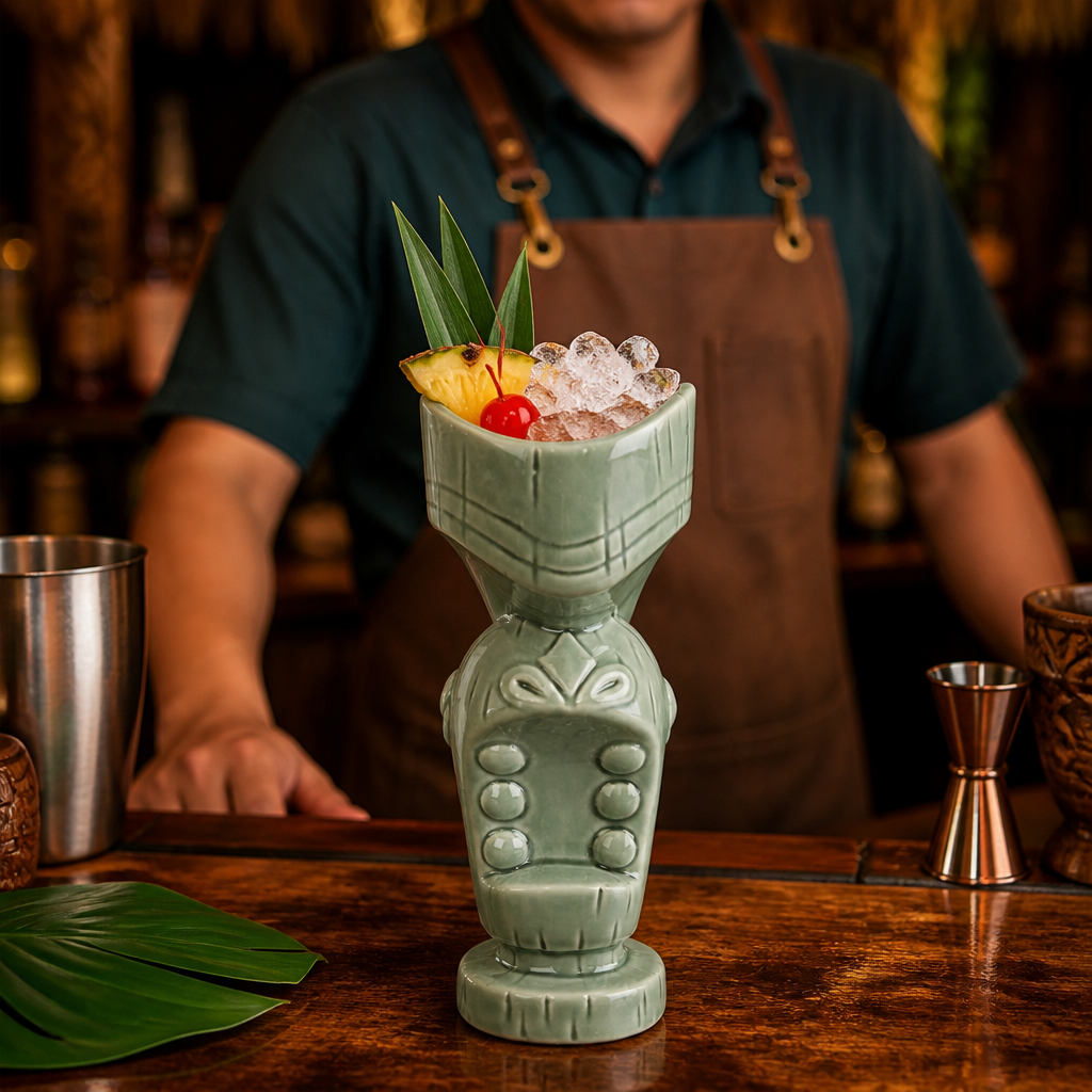 Ceramic Large Mouth Tiki Mug 650ml for Themed Parties