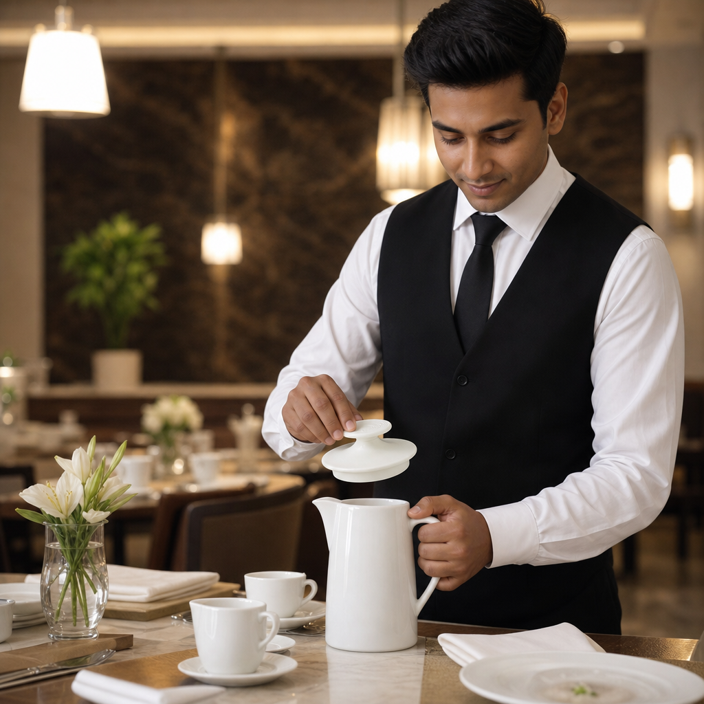 Fully Vitrified Porcelain Lids for Beverage Pots for Stylish Dining (Pack of 12)
