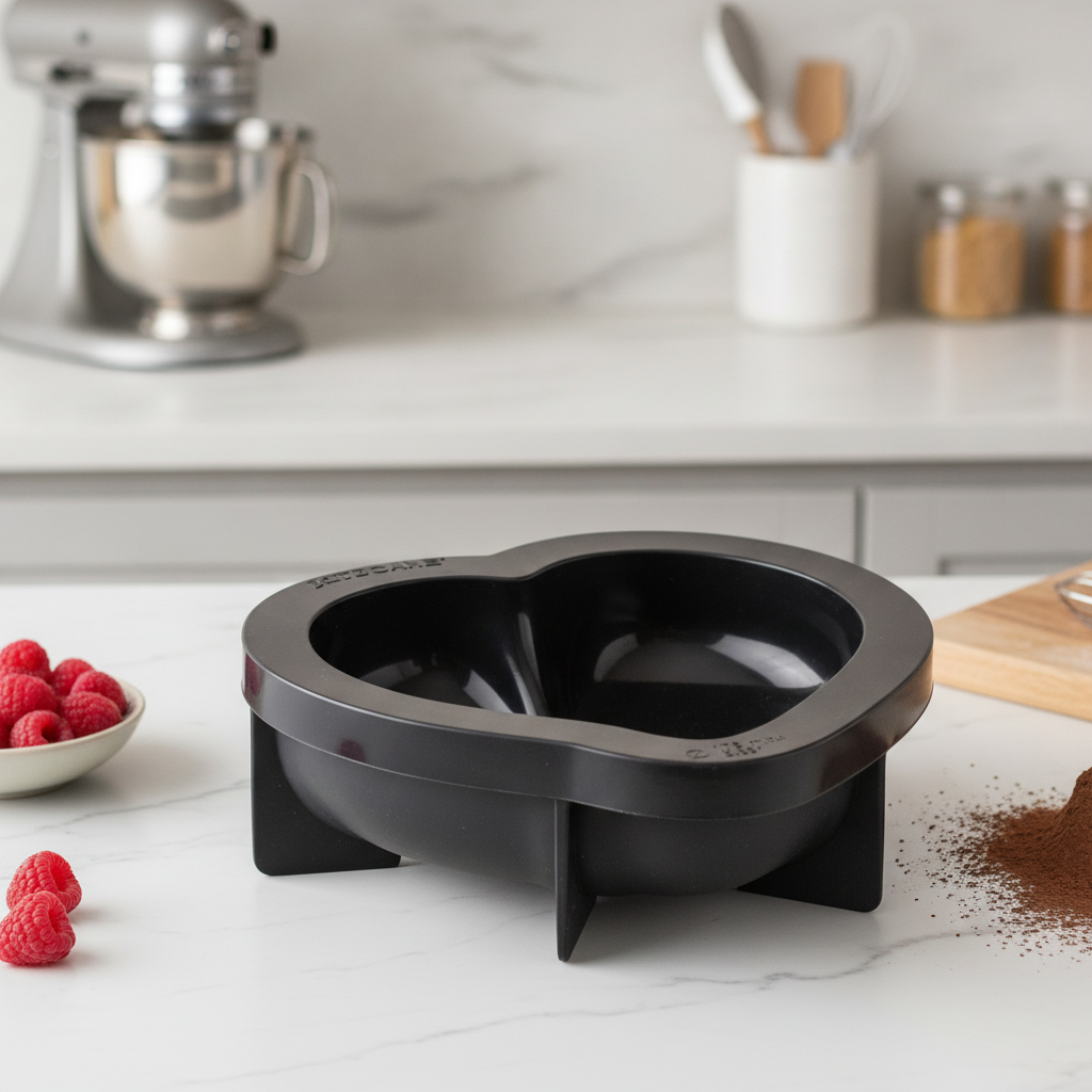 Black Silicone Passion Mould 175x165mm for Baking & Desserts