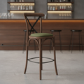 Rubber Wood Bar Chair with Padded Seat 1180mm for Stylish Seating