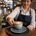 Cappuccino Saucers 160mm Porcelain for Modern Cafés (Pack of 6)