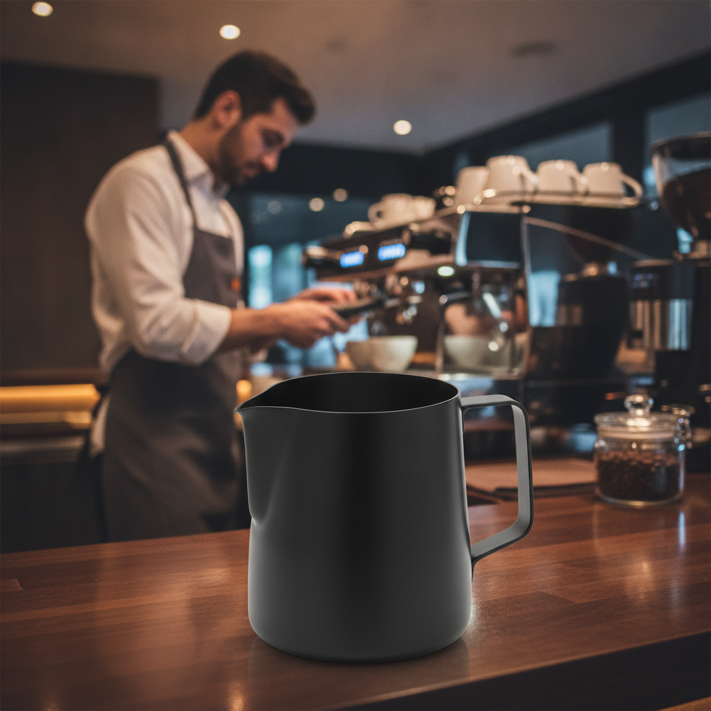Stainless Steel Milk Pitcher 600ml for Baristas