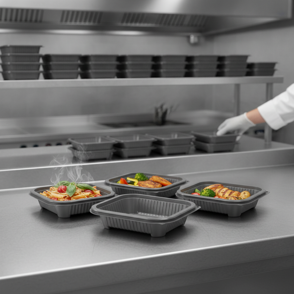 rPET Hot Deli Takeaway Containers 250ml for Food Service (Pack of 700)
