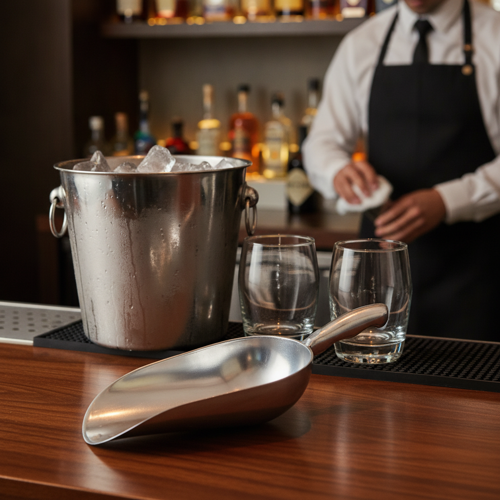 Aluminium Ice Scoop 12oz for Bars & Pubs