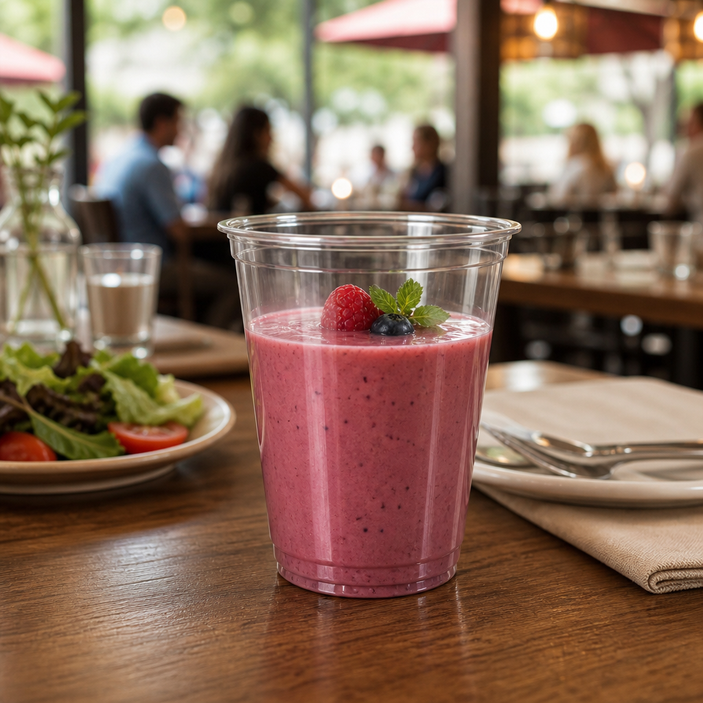 Clear rPET Smoothie Cups 340ml for Outdoor Events (Pack of 1000)