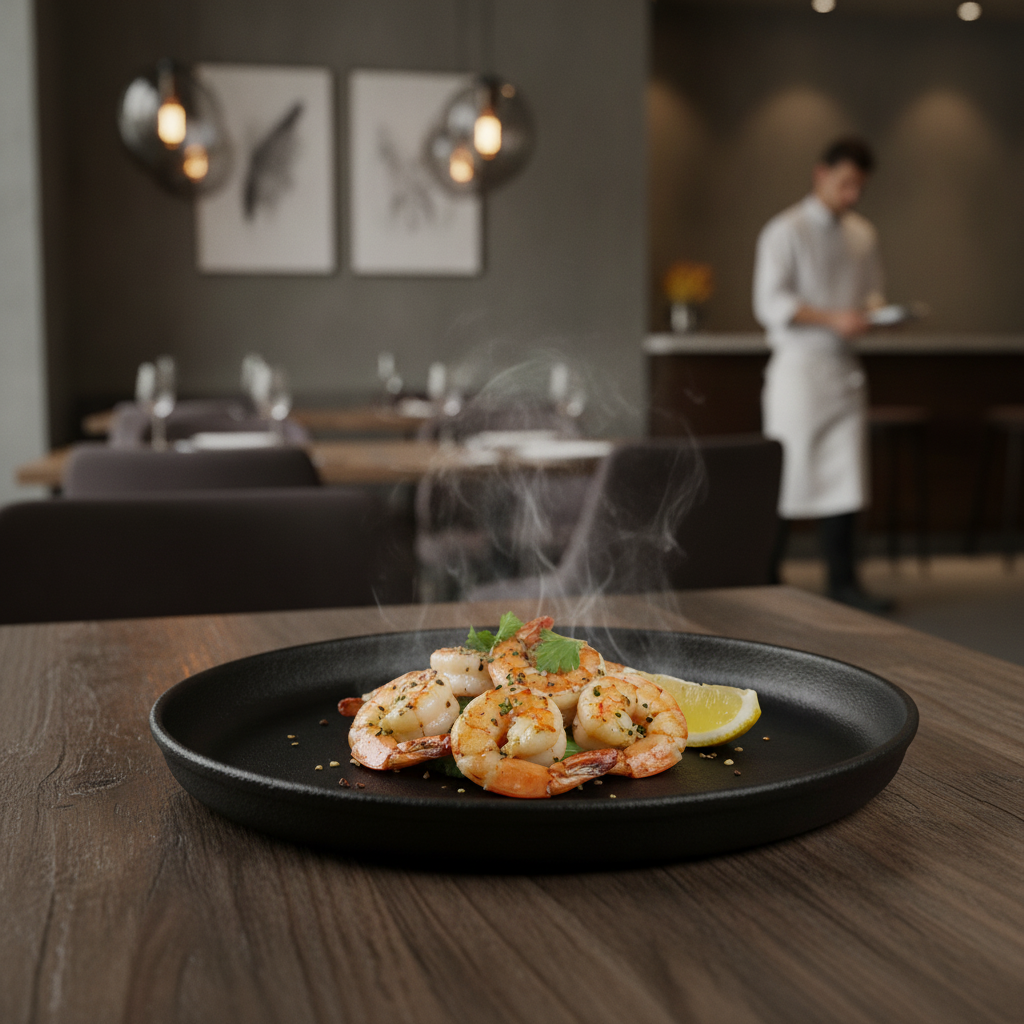 Cast Iron Round Sizzle Platter 220mm for Table Service