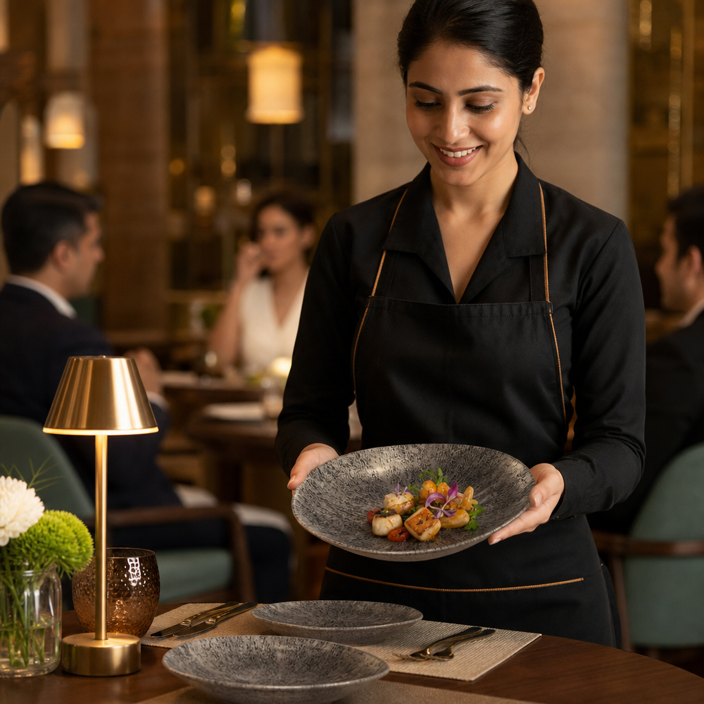 Bowls 235mm Vitrified Ceramic for Dining (Pack of 12)