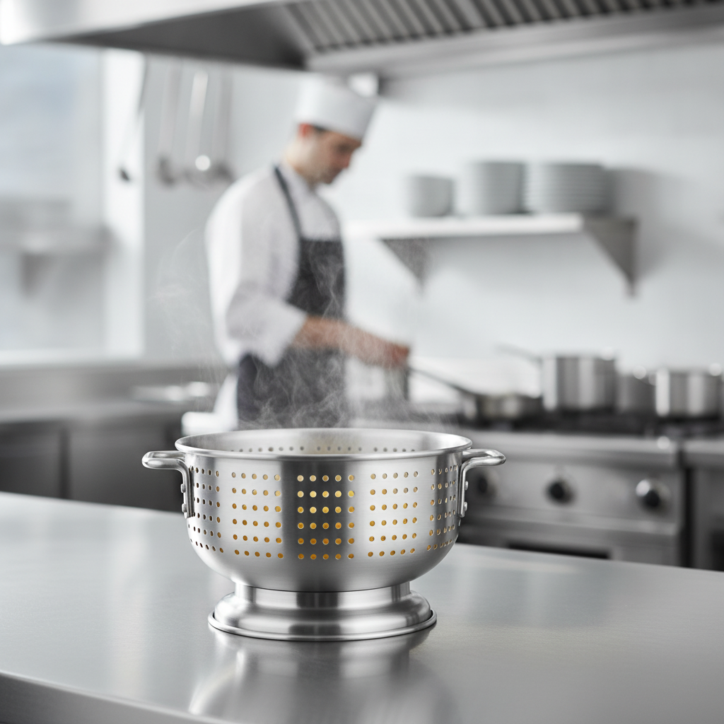 Aluminium Colander 400mm for Efficient Food Draining