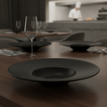 Melamine Black Plate 290mm for Stylish Dining