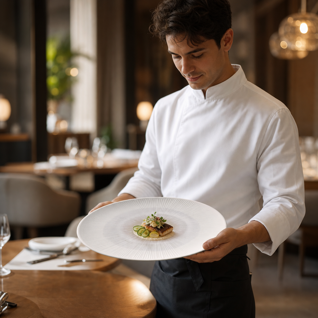 Round Plate 420mm Pink Melamine for Elegant Table Settings