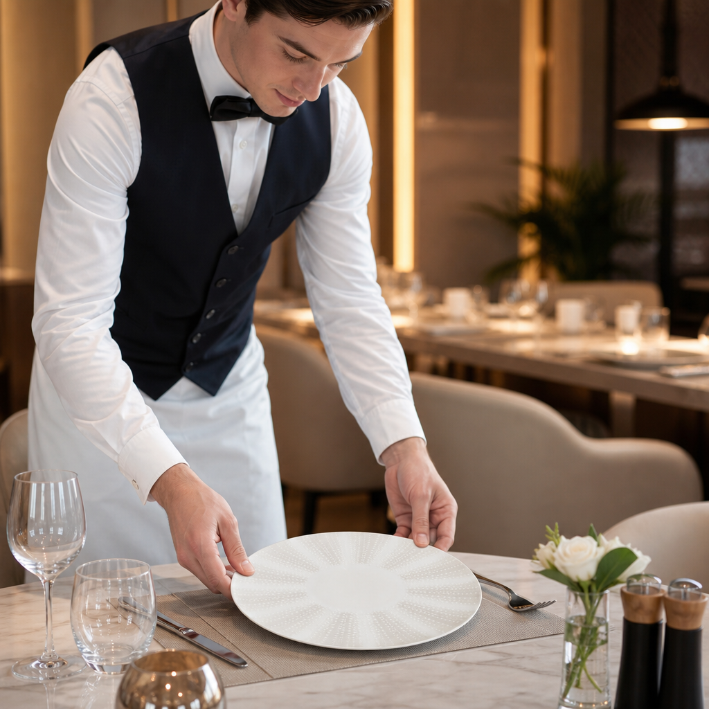 Plates 310mm Bone China for Elegant Dining (Pack of 6)