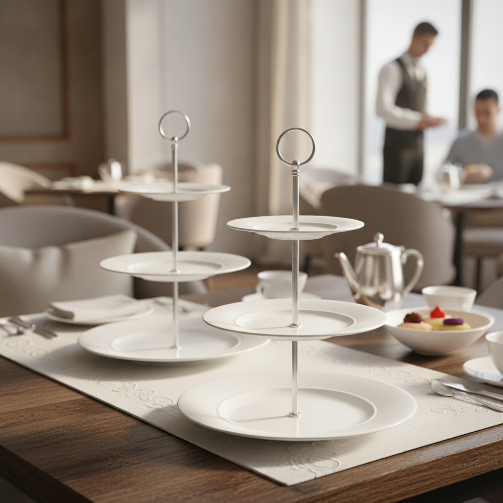 China 3 Tier Plate Tower 330mm for Afternoon Tea (Pack of 2)