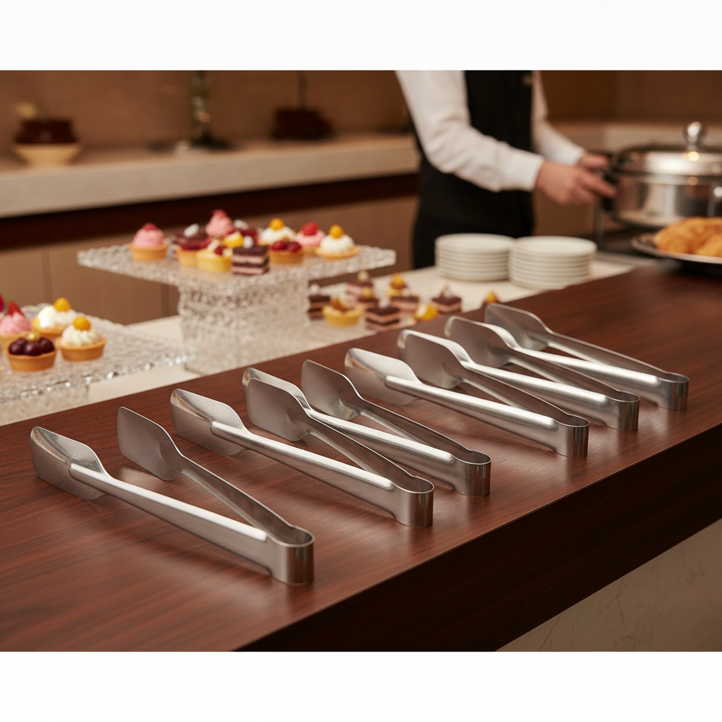 Stainless Steel Cake Tongs 240mm for Buffet Presentation (Pack of 10)