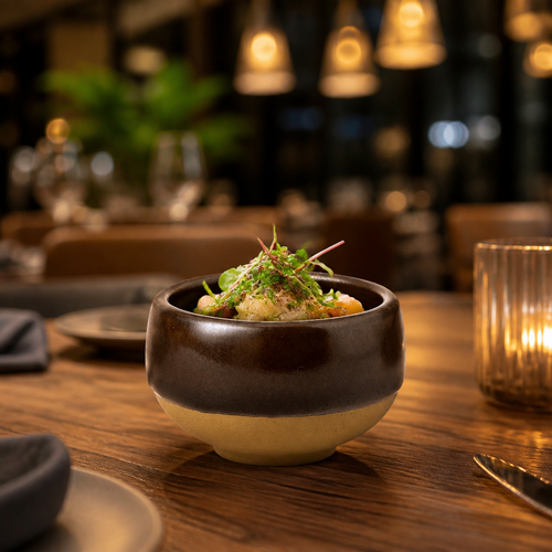 Brown Deep Bowls 255ml Brown Vitrified Ceramic for Stylish Dining (Pack of 12)