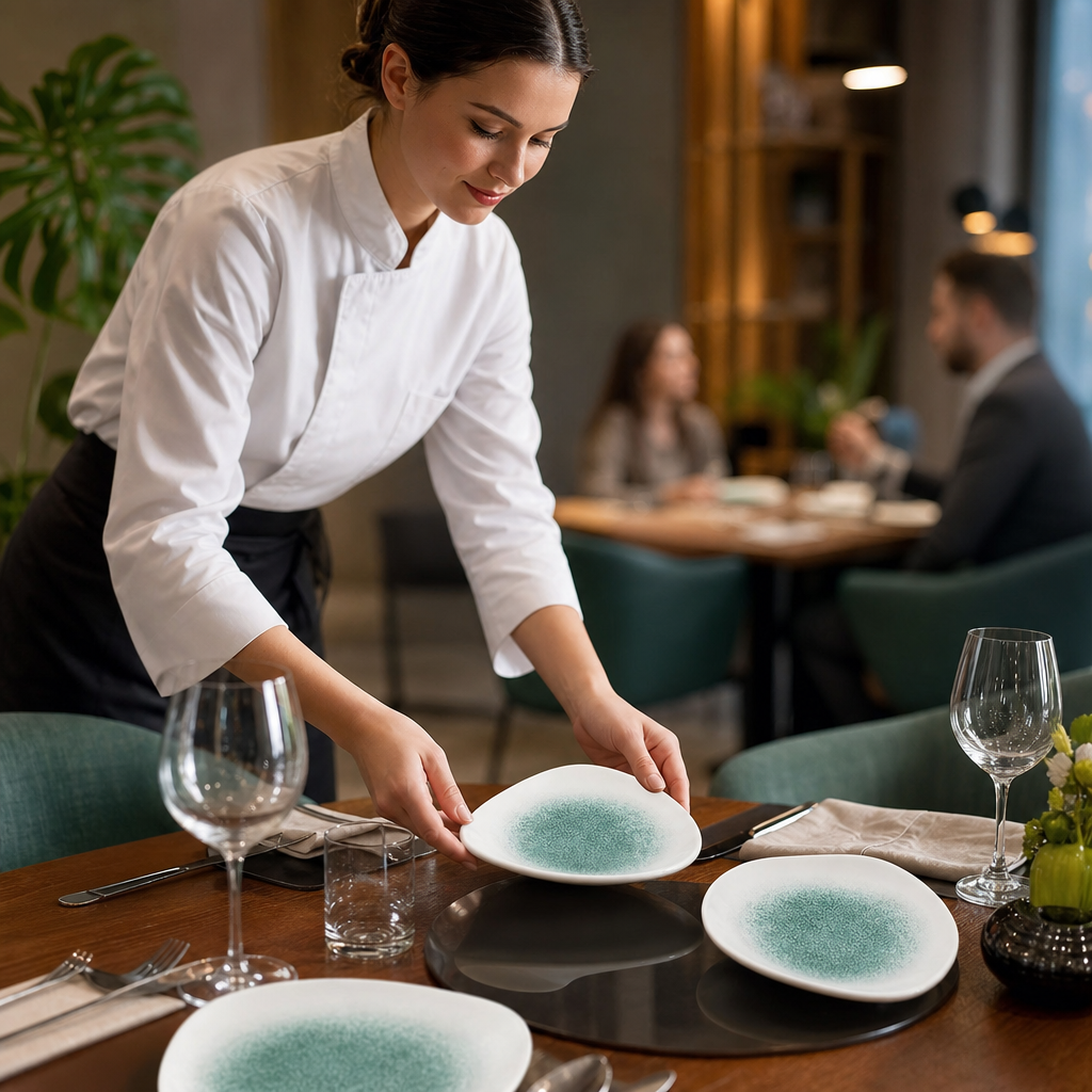 Triangle Bowls 370ml Green Porcelain for Stylish Dining (Pack of 12)