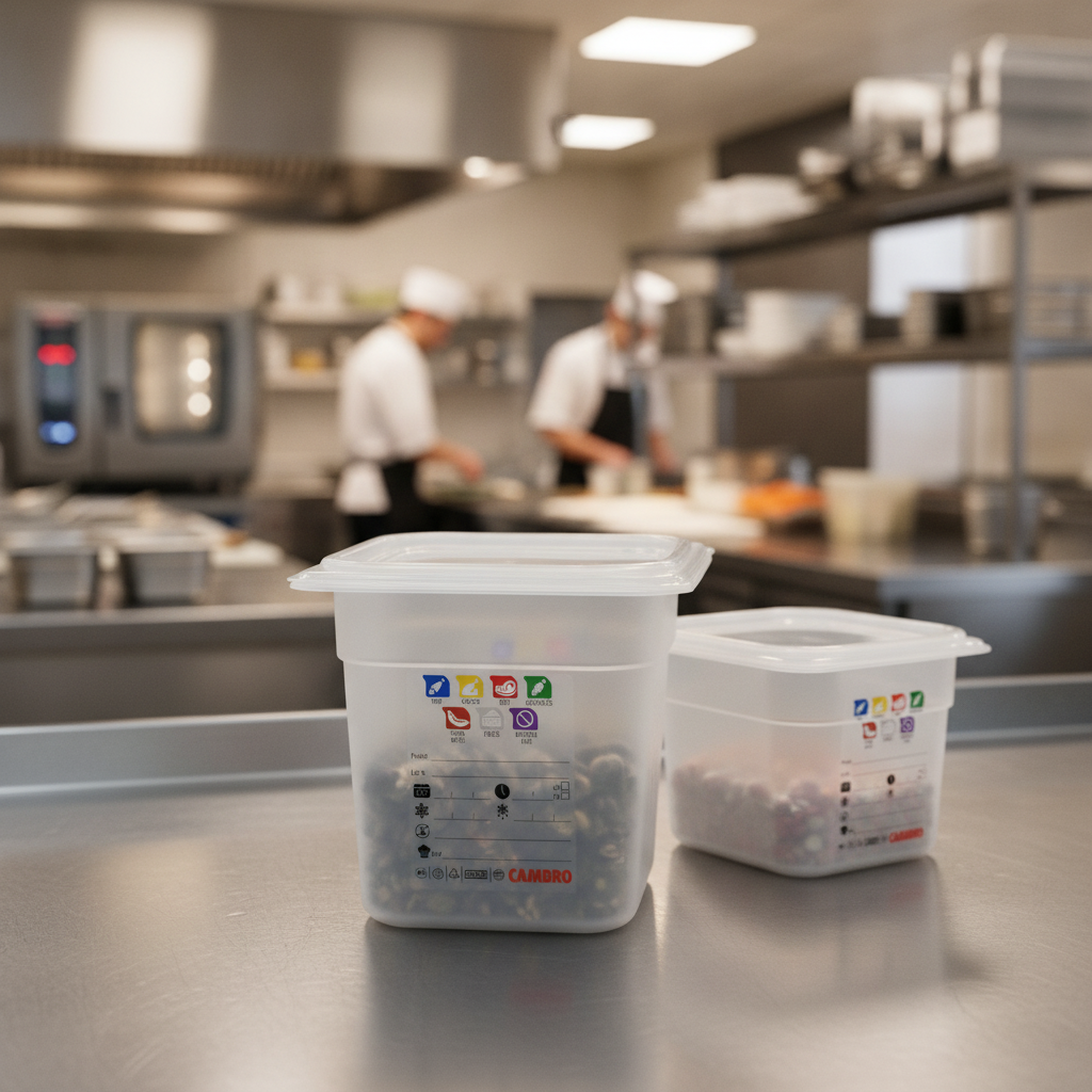 Polypropylene Food Storage Container 1/6 GN 150mm for Professional Kitchens