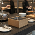 Oiled Oak Wooden Box GN 1/6 for Buffet Displays