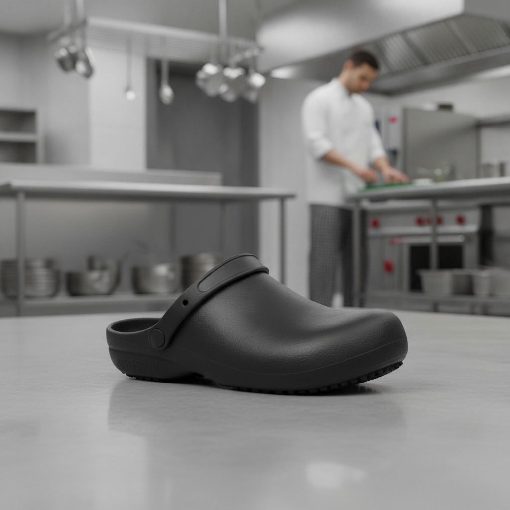 EVA Black Chefs Clogs for Kitchen Use