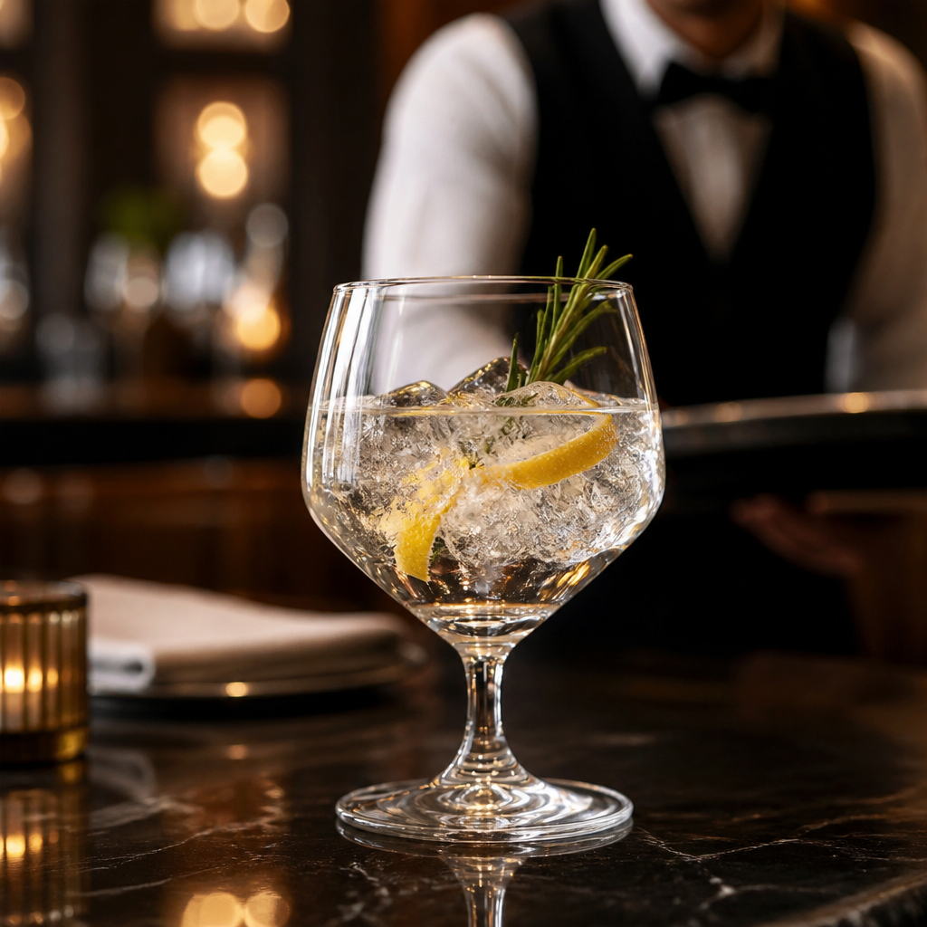 Glass Short Stem Gin Glasses 650ml for Cocktails & Mixed Drinks (Pack of 6)